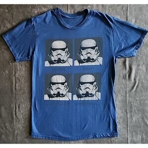 Mens Star Wars Storm Trooper T-Shirt Blue Size Small Graphic Tee EUC